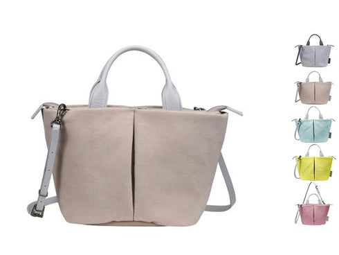 【豊岡鞄 つつむ S3601 グレー】TUTUMUスェード Marche petit ショルダーバッグ